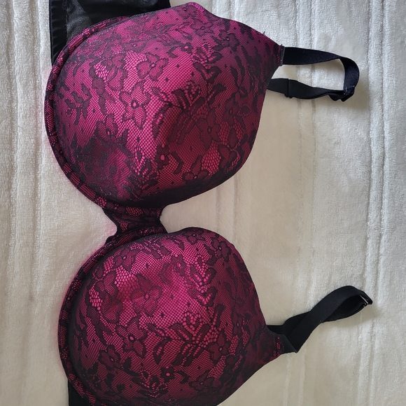 Pennington Printed Padded T-Shirt Bra with Lace Trim - Picture 2 of 10